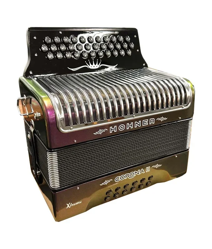 Hohner Corona II Limited Edition Xtreme GCF Accordion – Red to Gold Accordion
