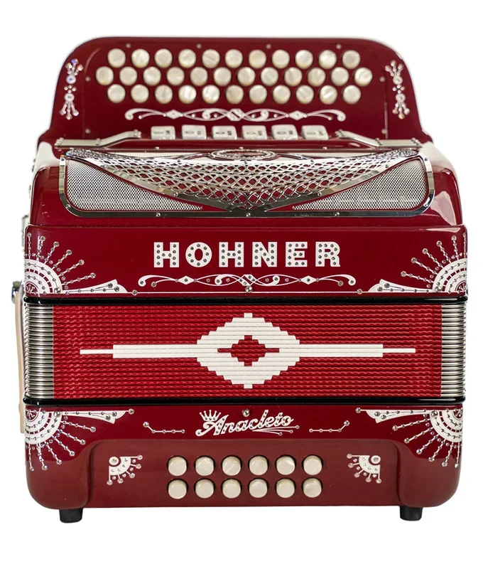 Hohner Norteno Two Tone FBE/EAD Compact Accordion – Red