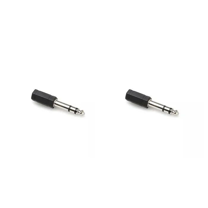 Hosa Adaptor GPM-103 3.5mm TRS-F to 1/4″ TRS-M 2 Pack Bundle