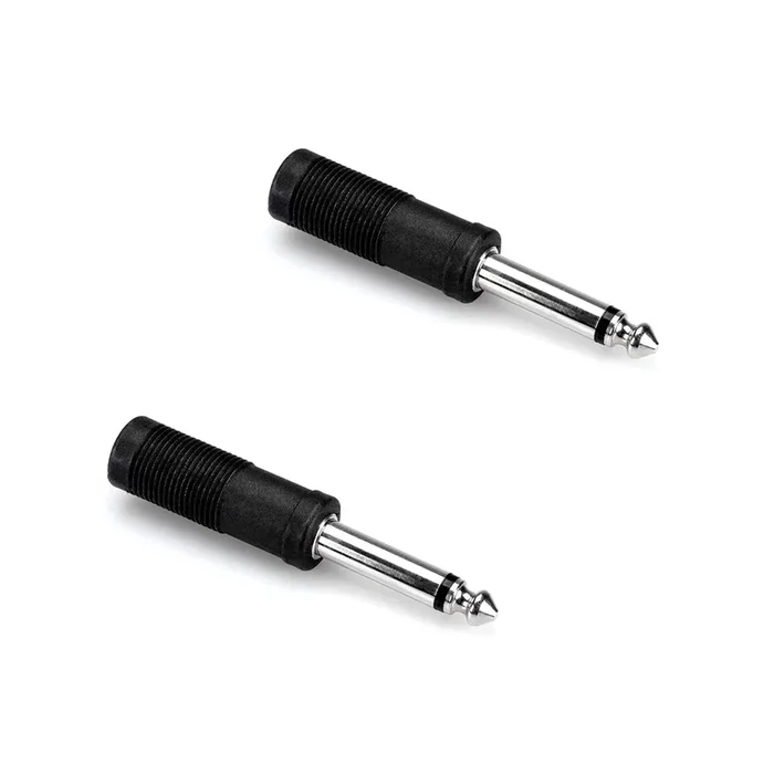 Hosa Adaptor GPP-290 1/4″ TRS-F to 1/4″ TS-M 2 Pack Bundle