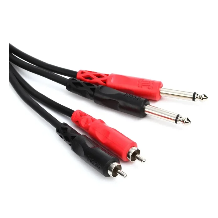Hosa CPR-204 Stereo Interconnect Cable – Dual 1/4″ TS Male To Dual RCA Male – 13.2FT