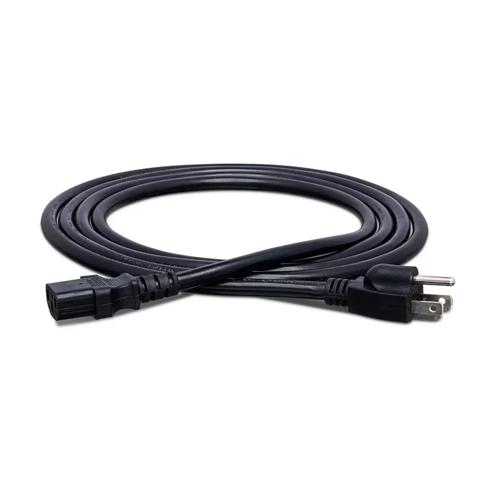 Hosa Power Cord, IEC C13 To Nema 5-15P – 8′