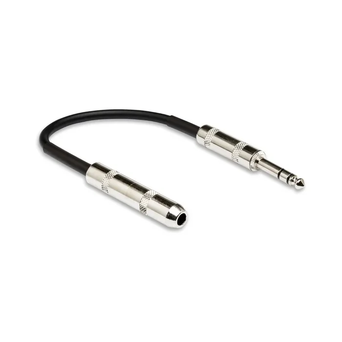 Hosa Technology 1/4 in TRS to 1/4 in TSF Insert Direct-out Adapter Cable 6in