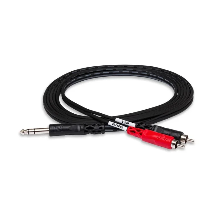Hosa Technology 1/4 in TRS to Dual RCA Insert Cable 3ft