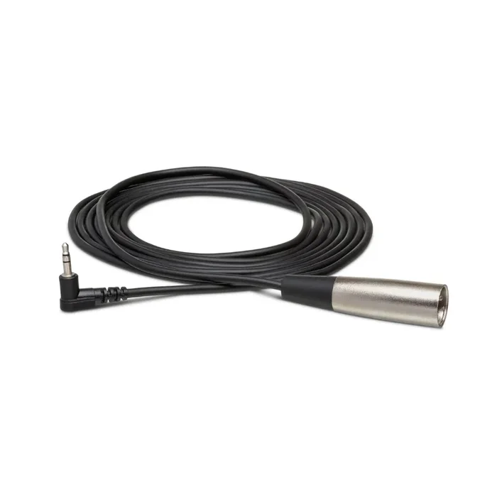 Hosa Technology Right-angle 3.5 mm TRS to XLR3M Microphone Cable 1ft