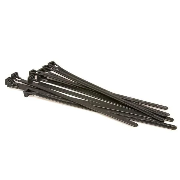 Hosa WTI-294 Cable Ties Black Plastic 8 Inch (10)