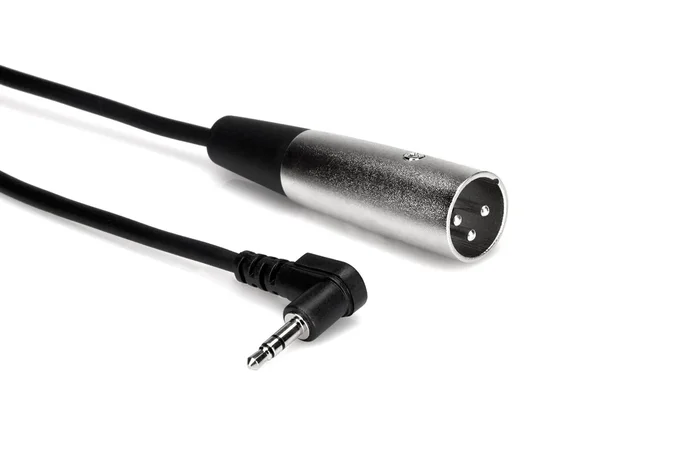 Hosa XVM-105M 5ft Microphone Cable Right-Angle 3.5 mm TRS to XLR3M