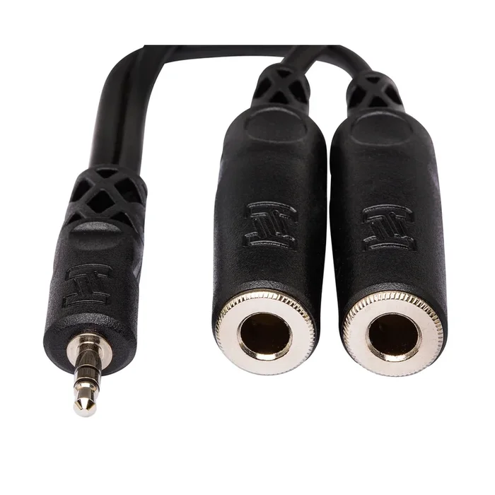 Hosa YMP-233 Y 1/8″ Stereo Male-Dual 1/4″ Female Adapter Cable