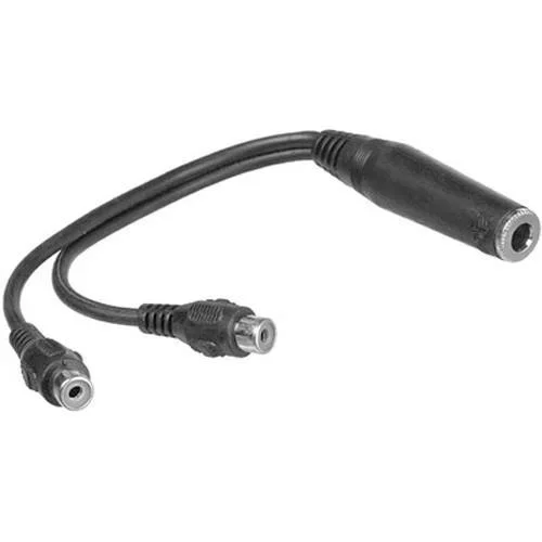 HOSA YRA-115 Y Cable, 1/4 in TSF to Dual RCAF