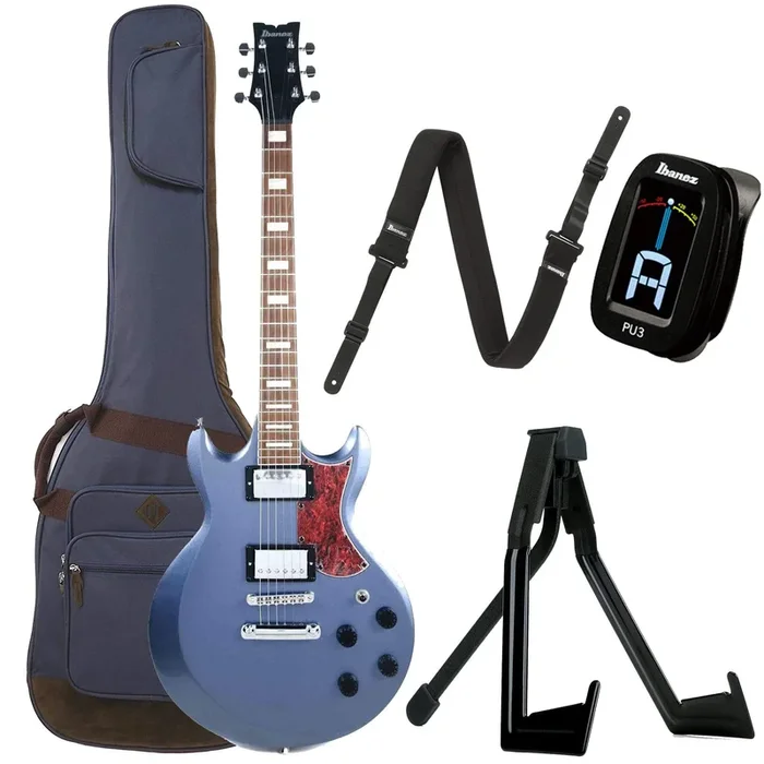 Ibanez AX120 AX Standard Baltic Blue Metallic Bundle w/ Ibanez Gig Bag, Stand, Tuner and Strap