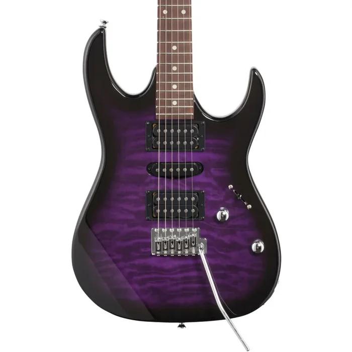 Ibanez GRX70QA RG GIO Series Electric Guitar, Transparent Violet Sunburst