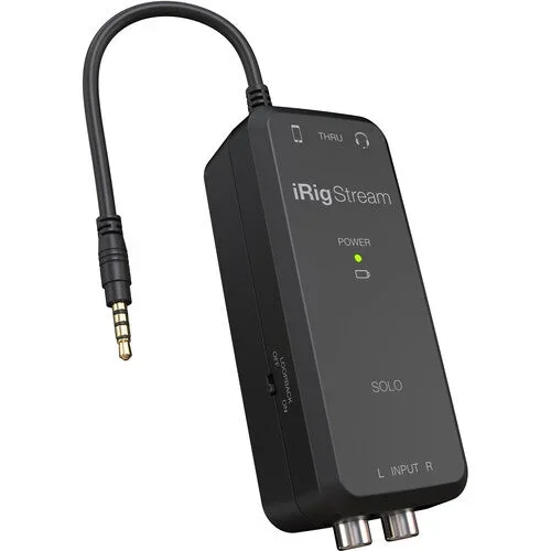 IK Multimedia iRig Stream Solo Ultracompact 3×1 TRRS Audio Interface for Smartphones and Tablets