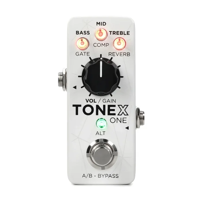IK Multimedia TONEX ONE Pedal Bass Edition Amplifier/Cab/Effect Modeling Pedal – Silver