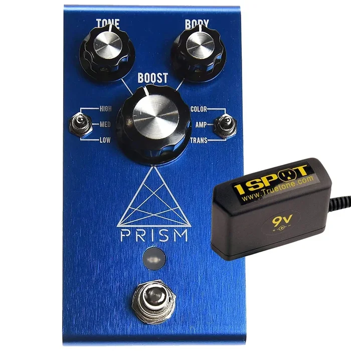 Jackson Audio Prism Preamp Boost Pedal Special Edition Blue Bundle w/ Truetone 1 Spot Space Saving 9v Adapter