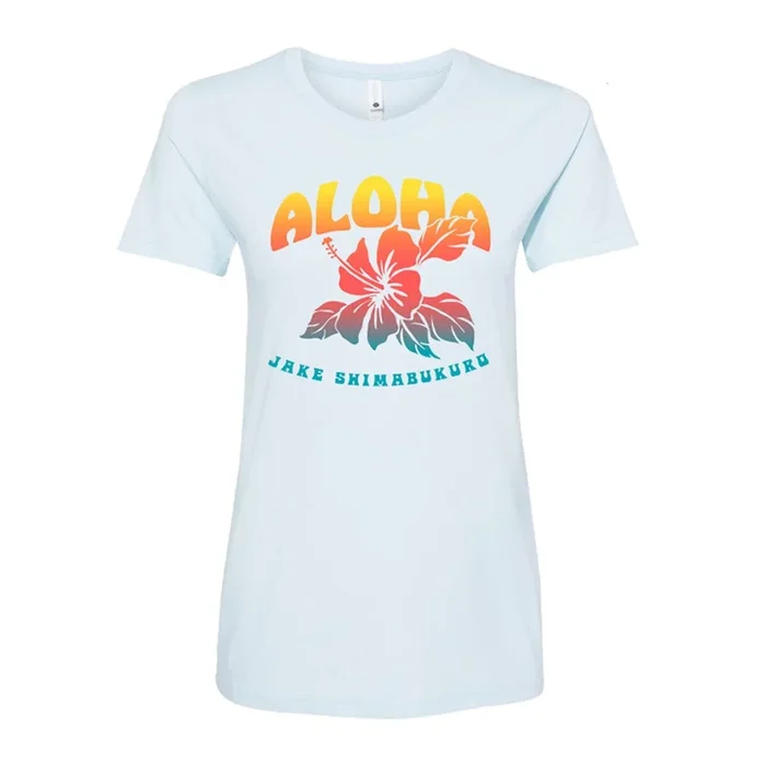 Jake Shimabukuro Ladies Ukulele T-Shirt – Aloha – Light Blue