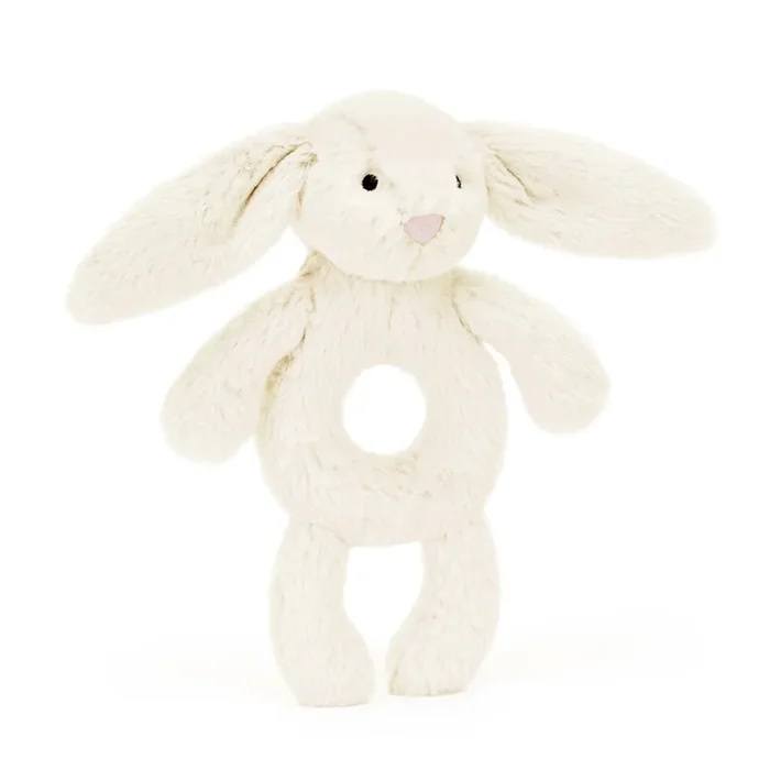 Jellycat bashful cream bunny ring rattle