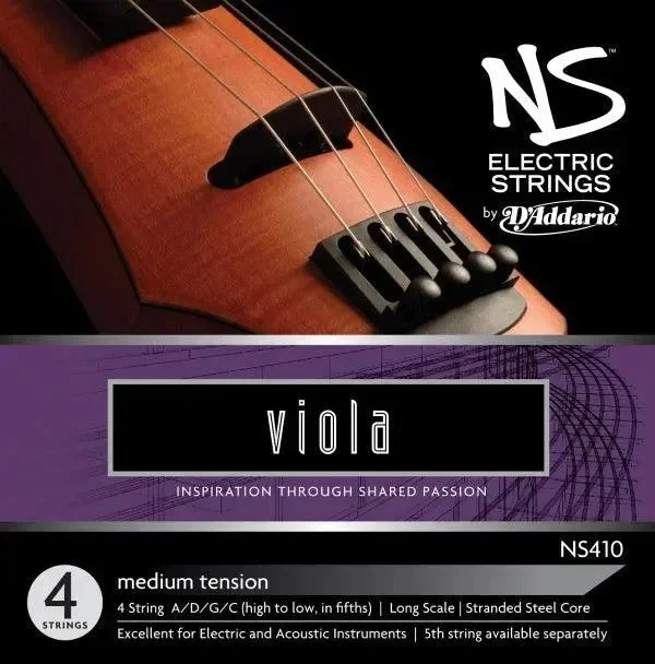 Jeu de cordes pour alto électrique D’Addario NS