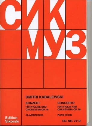 Kabalevsky, Dmitri (Oistrakh): Concerto in C major, Op.48 (violin & piano)