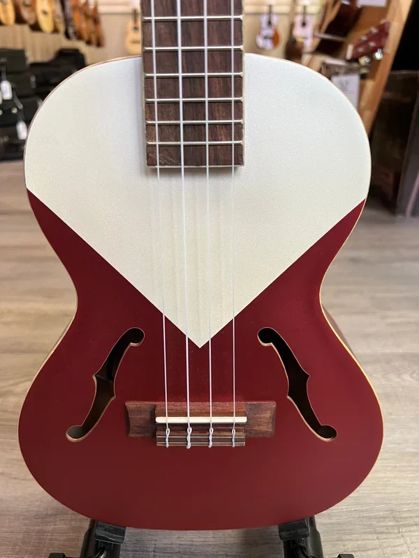 KALA KA-JTE-CHRD Chicago Red Arectop Electric Tenor Ukulele