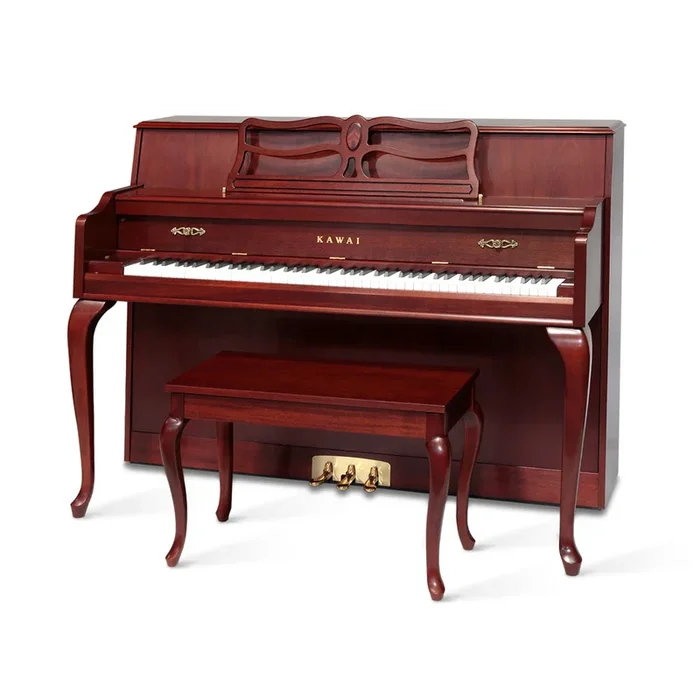 Kawai 44.5″ 607 Designer Console Piano | Queen Anne Classic Mahogany Finish | New