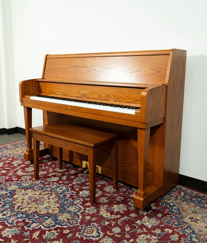 Kawai 46″ UST-7 Studio Upright Piano | Satin Oak | SN: 1764012 | Used