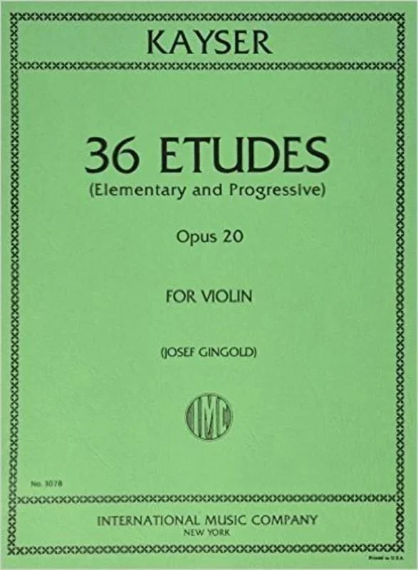 Kayser, 36 Studies Op. 20 for Violin (IMC)
