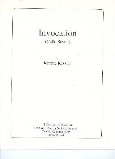 Kessler, Jerome: Invocation (6 cellos)