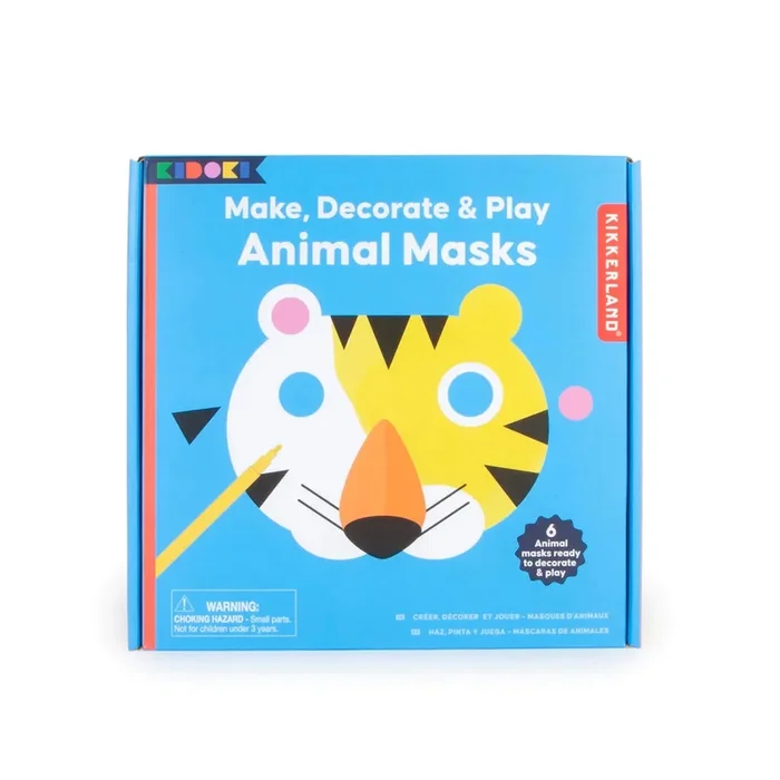 Kikkerland make, paint & play animal masks