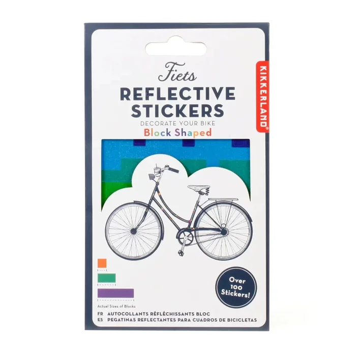 Kikkerland rainbow blocks reflector bike stickers