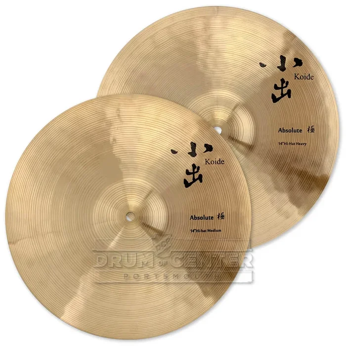 Koide Absolute Hi Hat Cymbals Medium/Heavy 14″ 1175/1465 grams