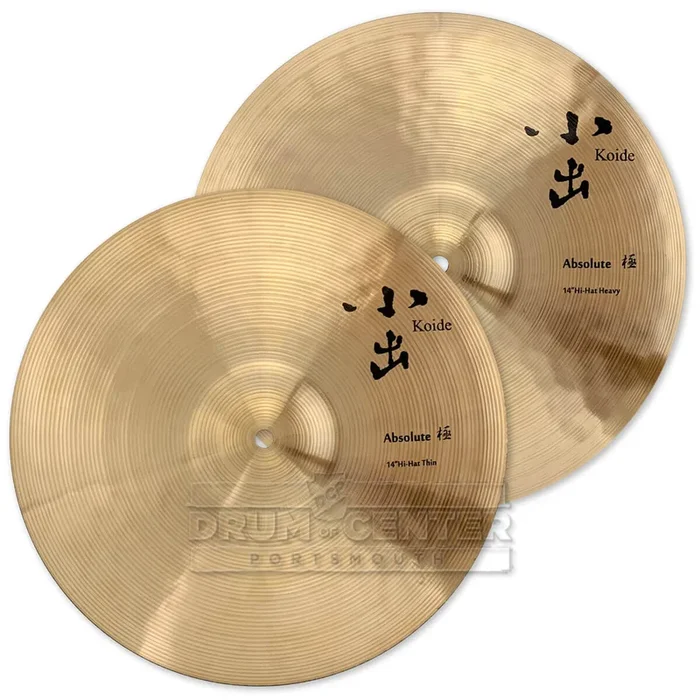 Koide Absolute Hi Hat Cymbals Thin/Heavy 14″ 818/1450 grams
