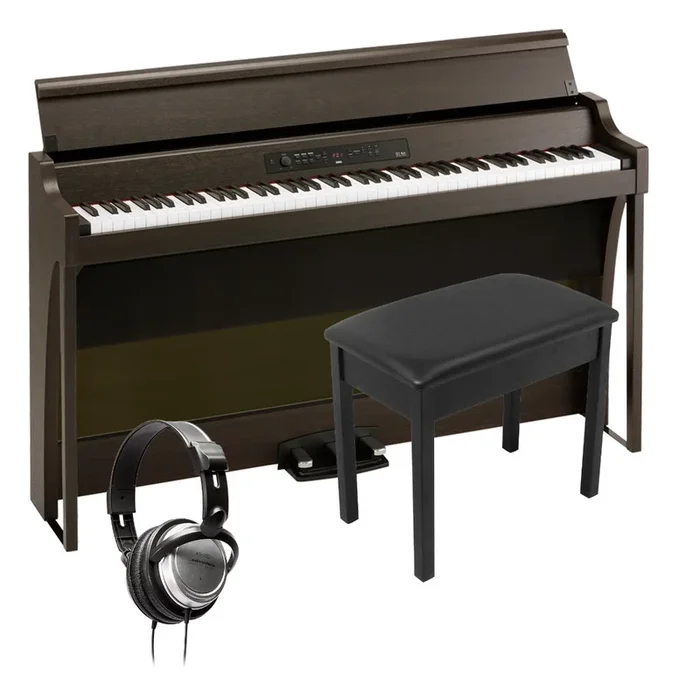 Korg G1B Air Digital Piano – Brown COMPLETE HOME BUNDLE