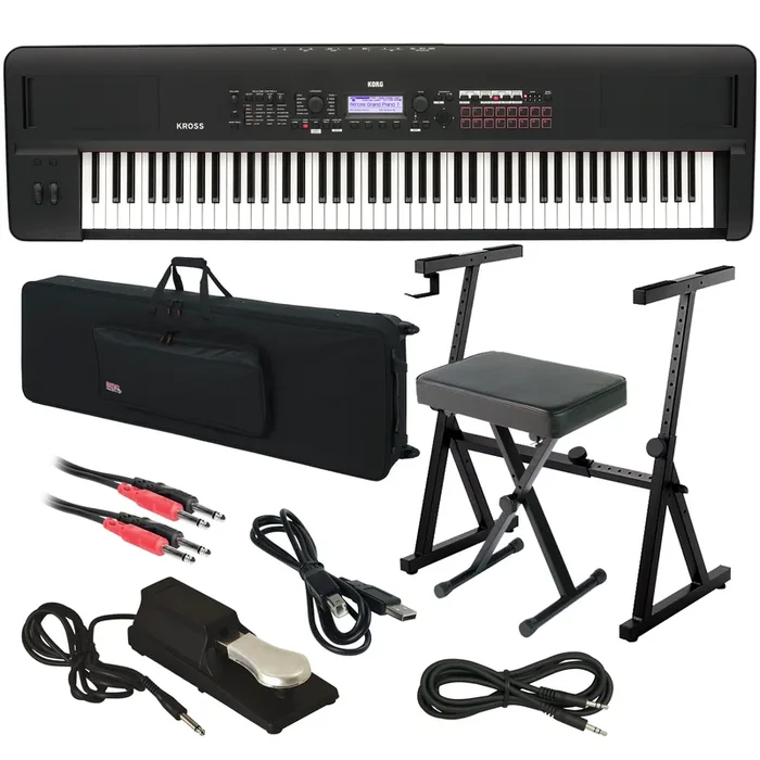 Korg Kross 2 88 Music Workstation – Matte Black STAGE RIG