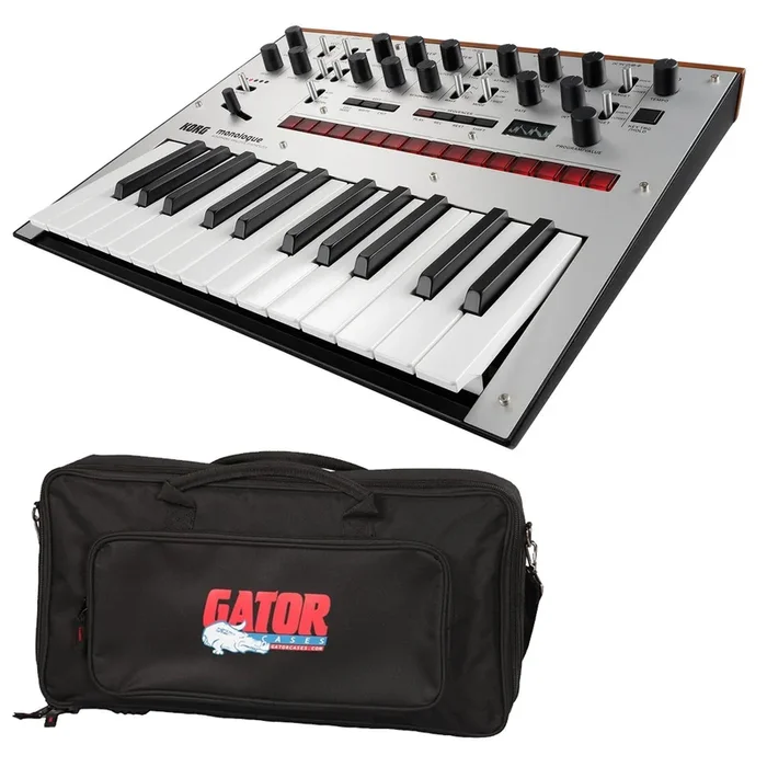 Korg Monologue Monophonic Analog Synthesizer – Silver CARRY BAG KIT