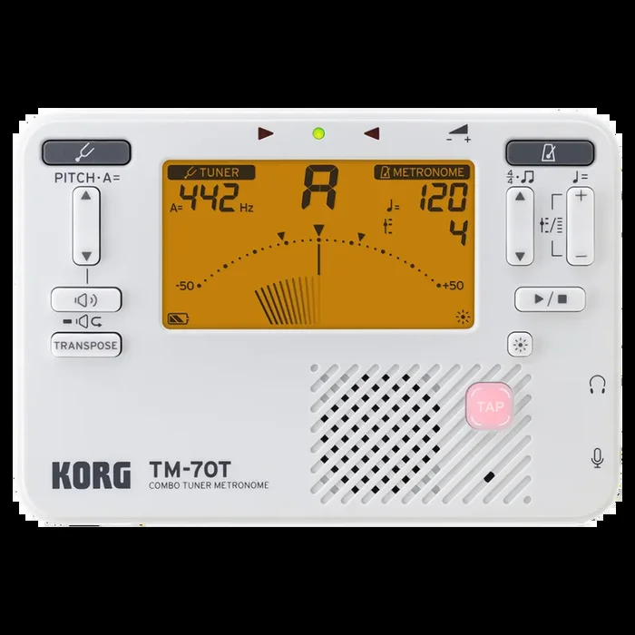 KORG TM-70 Digital Tuner and Metronome White