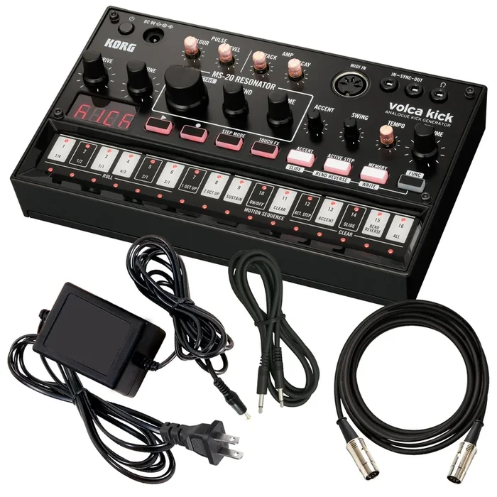 Korg Volca Kick – Analog Kick/Bass Generator POWER & CABLE RIG