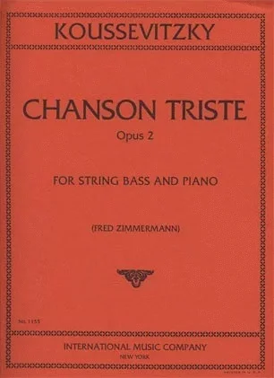 Koussevitzky, Serge: Chanson Triste Op.2 (bass & piano)