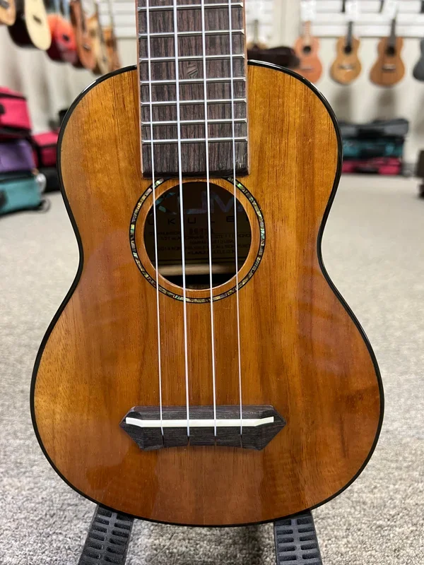 KUMU SQ-35 Koa Soprano Long Neck Ukulele w/Case