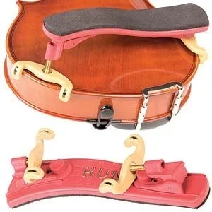 Kun Collapsible MINI Red Violin Shoulder Rest, 1/4-1/16 | Metzler Violins