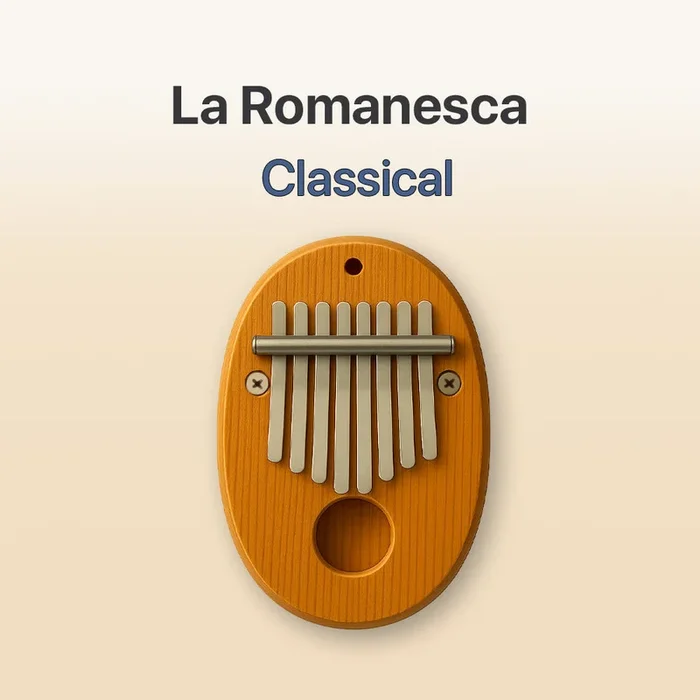 La-Romanesca – 8 Note Pocket Kalimba Tab