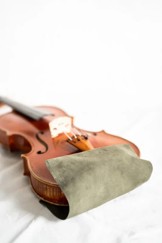Leatherwood Chin Rest Cover – Italian Suede Olive Green
