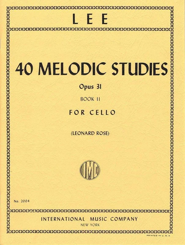 Lee, 40 Melodic and Progressive Studies for Cello Op. 31 Volume 2 (IMC)