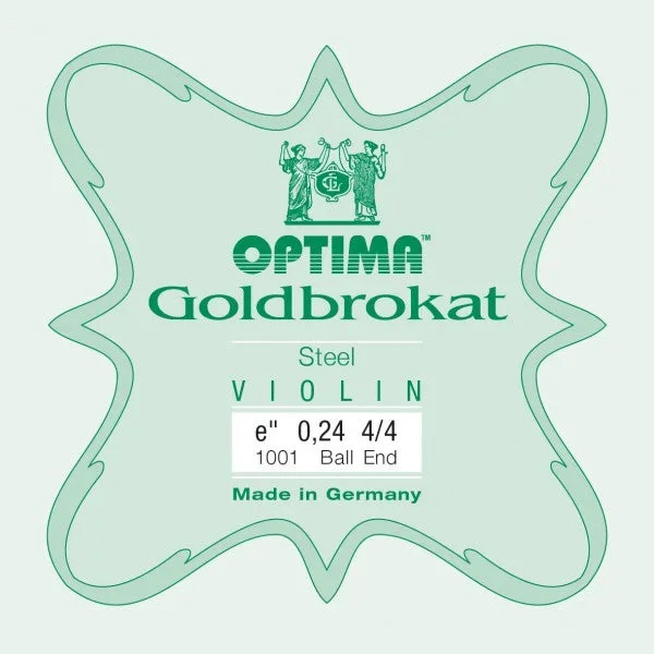 Lenzner Optima Goldbrokat Violin E String – Gauge 24 (Extra Light); Ball End