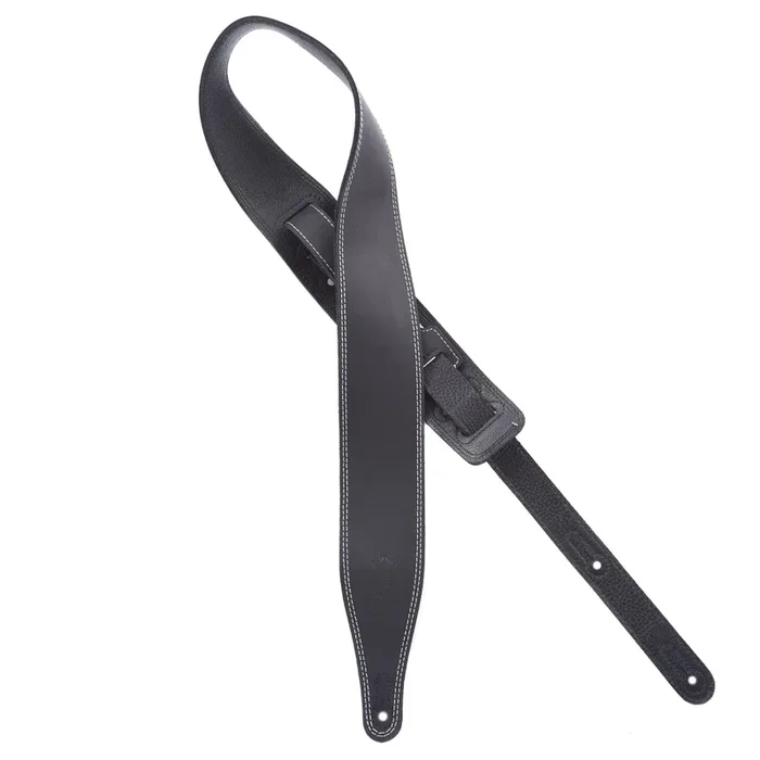 Levy’s Deluxe Series 2.5″ Wide Garment Leather Guitar Strap Black