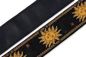 Levy’s MPJG ’60s Sun Polyester Guitar Strap – Black