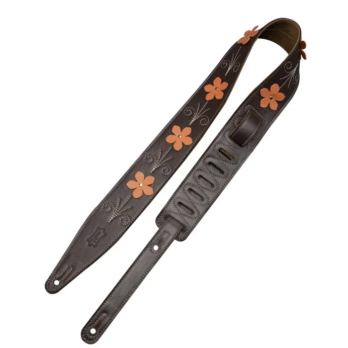 Levys In Bloom Series Guitar Strap | Brown