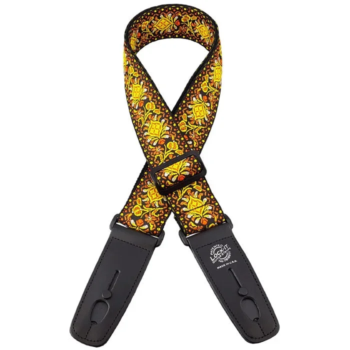 Lock-it Straps Retro Vintage Series Jacquard Strap – Lemon Chill