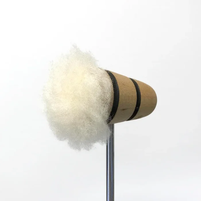 Low Boy Bass Drum Beaters Puff Daddy, Natural w/Black Stripes