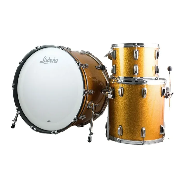 Ludwig Classic Maple 24″ Pro Beat 3-Piece Shell Pack – Gold Sparkle