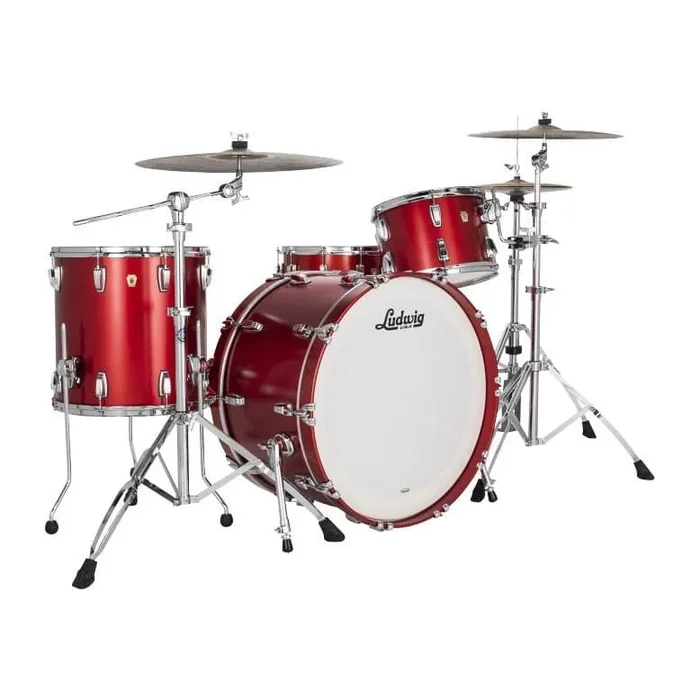 Ludwig Classic Maple 3pc Pro Beat Drum Set Diablo Red